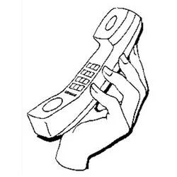 Coloriage Téléphone tenu dans une main