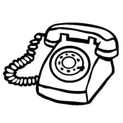 Coloriage Ancien téléphone fixe