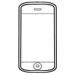 Coloriage Téléphone avec grand écran