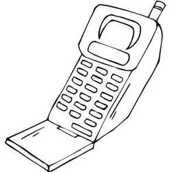 Coloriage Téléphone portable ancien avec clavier
