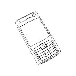 Coloriage Téléphone avec écran et clavier