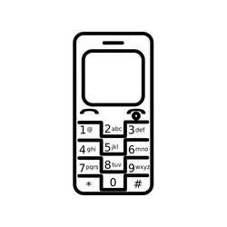 Coloriage Téléphone avec clavier numérique