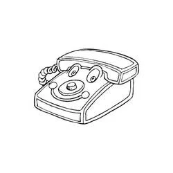 Coloriage Téléphone vintage à cadran rotatif