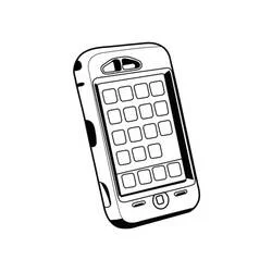 Coloriage Téléphone intelligent avec icônes d'applications