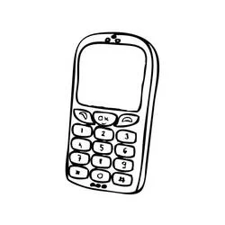 Coloriage Téléphone avec clavier numérique