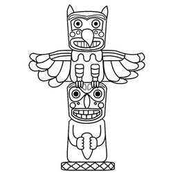 Totem - Coloriages gratuits à imprimer