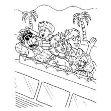 Coloriage Alf en excursion en bus avec la famille Coloriage Alf en excursion en bus avec la famille