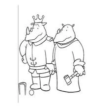 Illustration au trait Babar (Personnages de dessins animés) #28059 prête à colorier Illustration au trait Babar (Personnages de dessins animés) #28059 prête à colorier