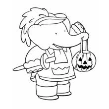 Illustration au trait Babar (Personnages de dessins animés) #28071 prête à colorier Illustration au trait Babar (Personnages de dessins animés) #28071 prête à colorier