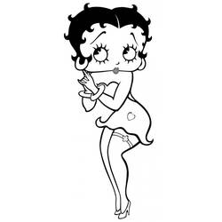 Coloriage Betty Boop en pose classique