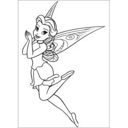 Coloriage Clochette volant joyeusement