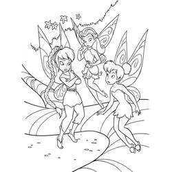Coloriage Clochette avec deux fées amies