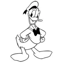 Coloriage Donald Duck marchant joyeusement