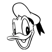 Coloriage Donald Duck souriant en gros plan