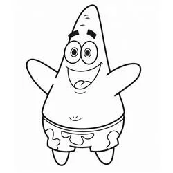 Coloriage Patrick Étoile (Personnages de dessins animés) #220623, dessin gratuit prêt à imprimer