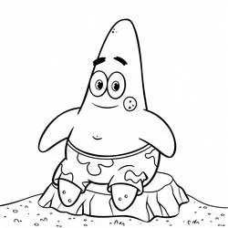 Coloriage Patrick Étoile (Personnages de dessins animés) #220627 à imprimer et colorier