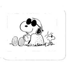 Coloriage Snoopy avec des lunettes de soleil et Woodstock
