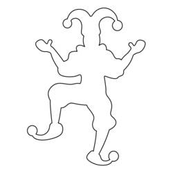 Coloriage Bouffon en pose dansante