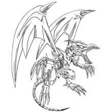 Coloriage Dragon mécanique aux ailes déployées