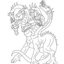 Coloriage Dragon à sept têtes