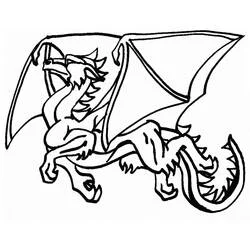 Coloriage Dragon merveilleux en vol