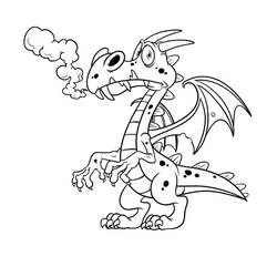 Coloriage Dragon cracheur de feu