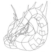 Coloriage Dragon mécanique enroulé en spirale