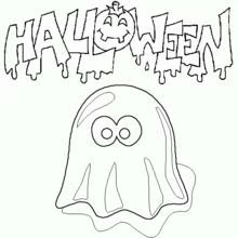 Coloriage Fantôme sous le titre Halloween