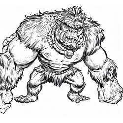 Coloriage Ogre effrayant et massif