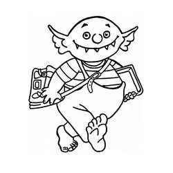 Coloriage Ogre ailé armé de guerrier