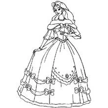 Coloriage Princesse Sissi en robe de bal élégante