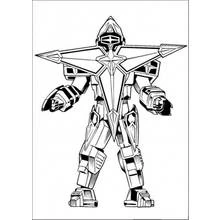 Coloriage Robot au plastron en forme d'étoile Coloriage Robot au plastron en forme d'étoile