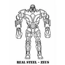 Coloriage Robot Zeus en position de combat Coloriage Robot Zeus en position de combat