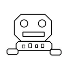 Coloriage Personnages robot au visage carré Coloriage Personnages robot au visage carré