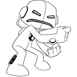 Coloriage Robot en position de combat Coloriage Robot en position de combat
