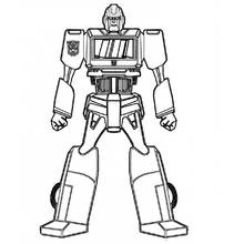 Coloriage Ironhide robot en position debout Coloriage Ironhide robot en position debout