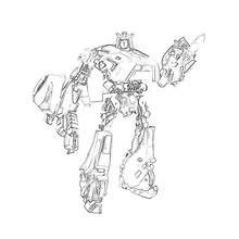Coloriage Cliffjumper robot en position de combat Coloriage Cliffjumper robot en position de combat