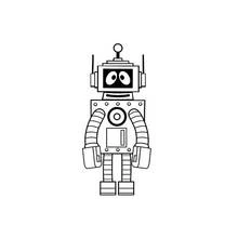 Coloriage Robot souriant aux grands yeux Coloriage Robot souriant aux grands yeux