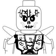 Coloriage Squelette guerrier avec plastron d'armure