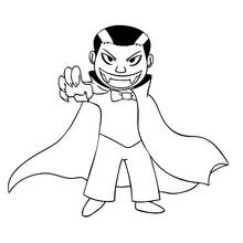 Coloriage Vampire tendant sa main griffue