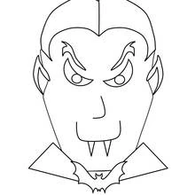 Coloriage Vampire au visage effrayant