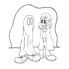 Coloriage Vampire et fantôme côte à côte
