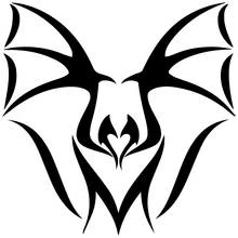 Coloriage Vampire chauve-souris style tribal