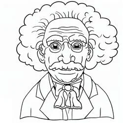 Albert Einstein - Coloriages gratuits à imprimer