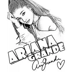 Ariana Grande - Coloriages gratuits à imprimer