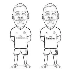 Karim Benzema - Coloriages gratuits à imprimer