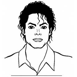 Coloriage Michael Jackson portrait aux cheveux bouclés
