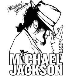 Coloriage Michael Jackson avec son chapeau fedora