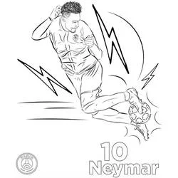 Neymar - Coloriages gratuits à imprimer
