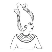 Coloriage Osiris portant la couronne Atef
